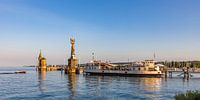 Imperia en historische veerboot in Konstanz aan het Bodenmeer van Werner Dieterich thumbnail
