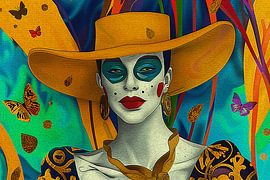 Popart portraits-headgear by Ton Kuijpers