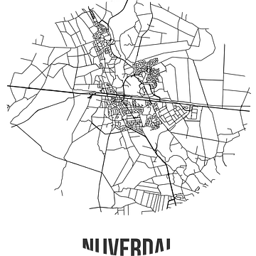 Nijverdal (Overijssel) | Landkaart | Zwart-wit van MijnStadsPoster