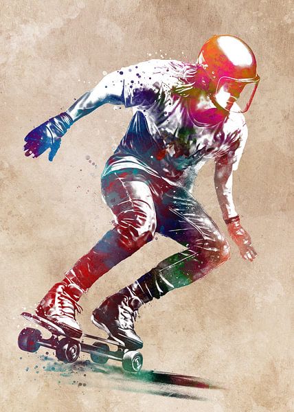 Skateboarder Sport Kunst #skateboarder von JBJart Justyna Jaszke