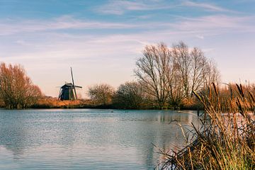 Moulin hollandais au bord de l'eau