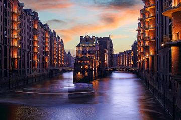 Speicherstadt Hamburg am Abend