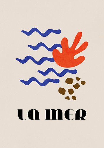 La Mer Abstract Oceaan Poster nr. 02