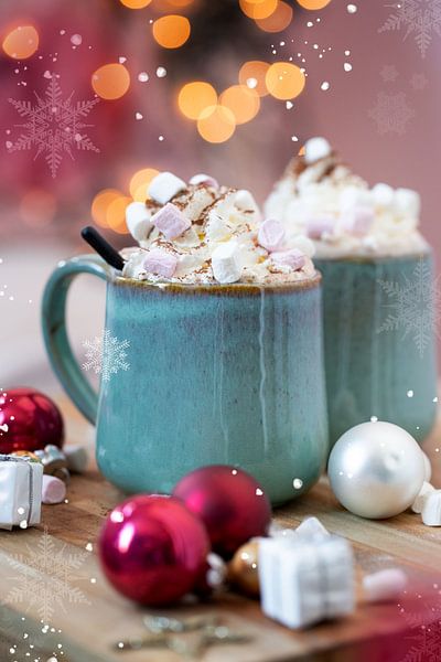 Chaleur hivernale - Chocolat chaud aux marshmallows et à l'esprit de Noël par Annette Moerman