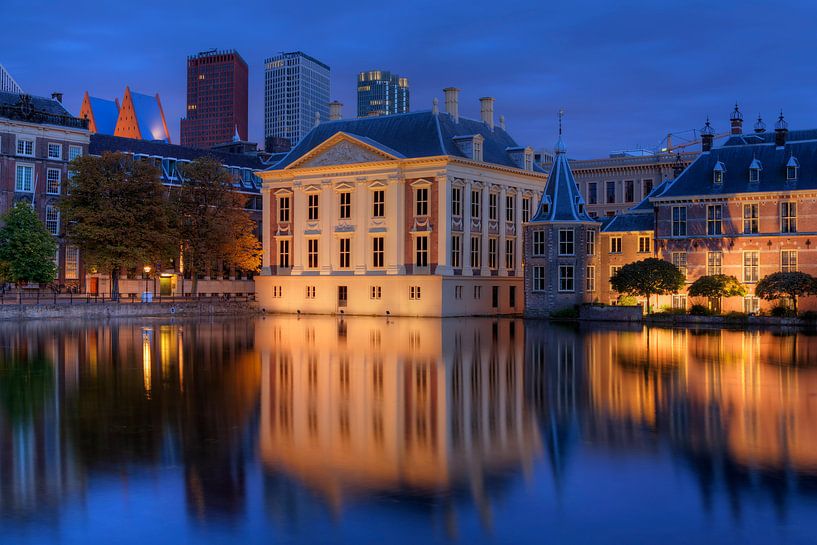 Mauritshuis en Binnenhof in de nacht van Rob Kints