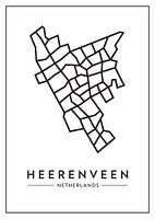 Heerenveen van boven – abstract lijnenspel met karakter