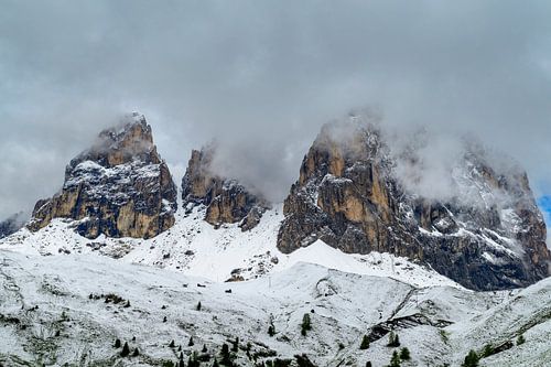 Langkofel of Sassolungo berggroep in de Dolomieten