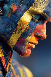 art avec portrait en couleur sur Egon Zitter