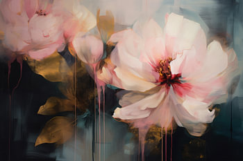 Abstract peonies in pink
