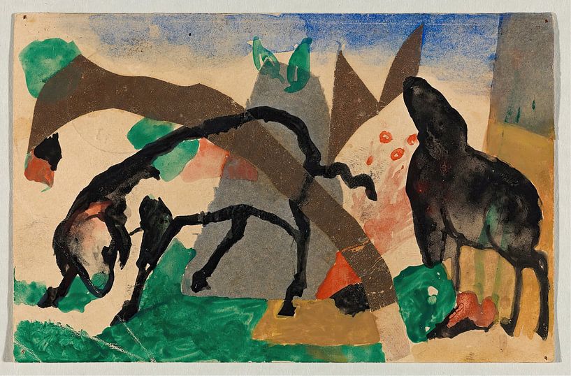 Two Sheep (1913) by Franz Marc by Peter Balan