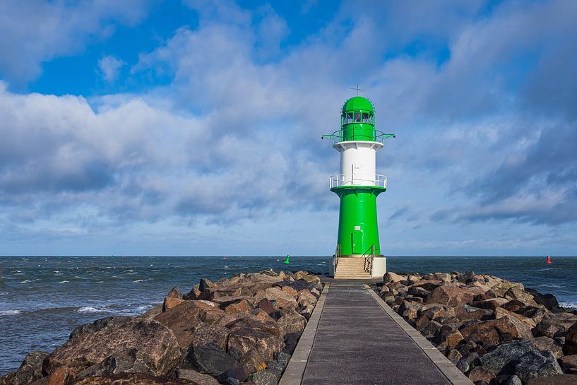 Pier on the Baltic coast in Warnemünde by Rico Ködder