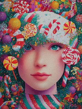 Visage d'hiver de la parade de la menthe poivrée