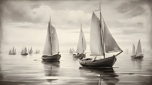 Zeilboten schilderij