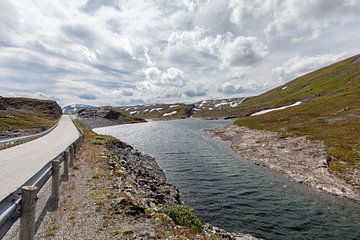 A lonely road through breathtaking scenery in Norway by Studio17