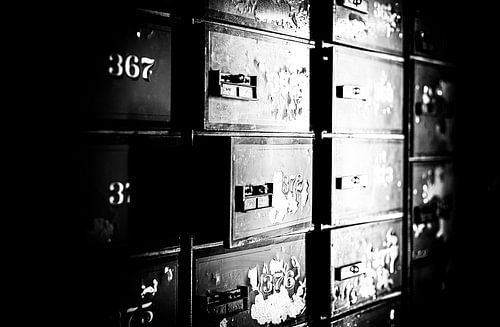 Verlaten bankkluis - Nederland