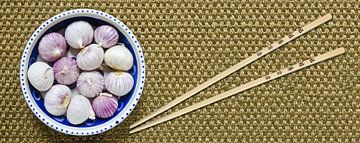 Garlic and chopsticks by Leopold Brix