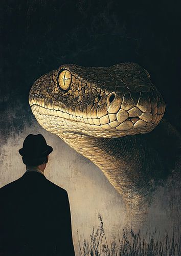 De spiegel van het wild: een slang die zijn omgeving domineert