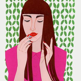 Red lipstick by Karolina Grenczyk