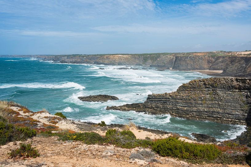 blue wild ocean at protugal coast van ChrisWillemsen