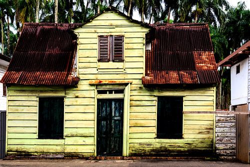 Construction site in Paramaribo the capital of Suriname