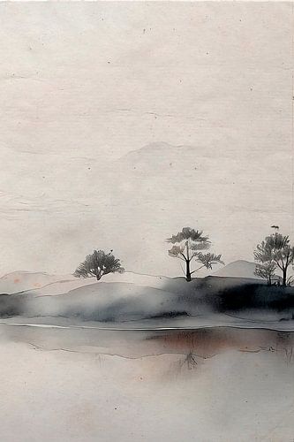 ZEN ART: Drieluik (deel 3): Sereen Japans landschap