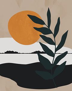 Baum am Morgen minimalistische Landschaft von Tanja Udelhofen