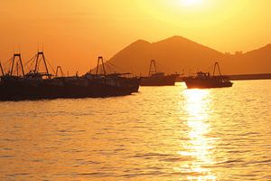 Fischerboote Sonnenuntergang