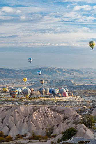 Opstijgen van de heteluchtballonnen