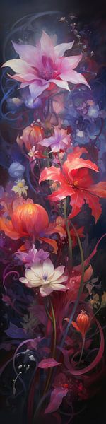 Tropical flowers in fantasy style by Art Bizarre