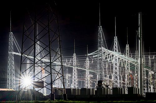 Geheimzinnig hoogspanningsstation