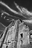 French Middle Ages kiss the dark cloud sky