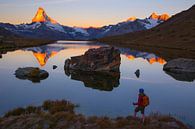 Lever du soleil Stellisee et Matterhorn par Menno Boermans Aperçu