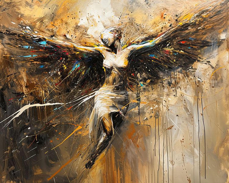Figurative Abstract | Dance of Colours by Eye catching paintings