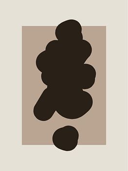 Bright - abstracte vormen in bruine tinten