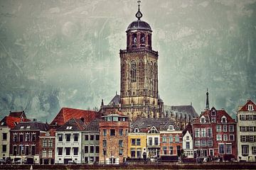 Stadsgezicht Deventer (3b) van Rob van der Pijll