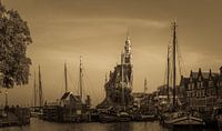 Oude haven met Hoofdtoren Hoorn van Robert Gort thumbnail