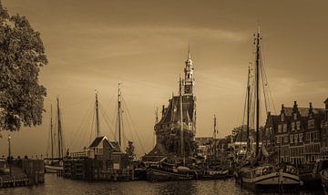 Oude haven met Hoofdtoren Hoorn van Robert Gort