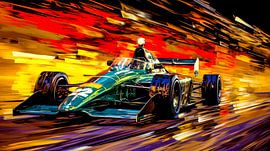 Gloeiende snelheid in een roes van licht