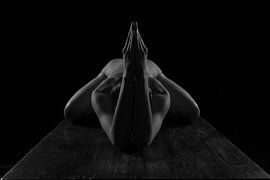Artistic nude symmetry model in black and white by Arjan Groot
