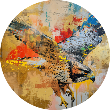 Schilderij Roofvogel Goud