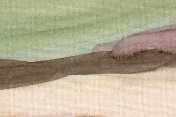 Abstract minimalistisch landschap schilderij van Dina Dankers