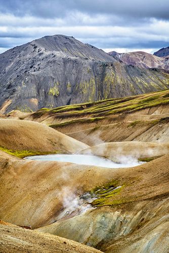 Kleurrijke bergen in Landmannalaugar IJsland