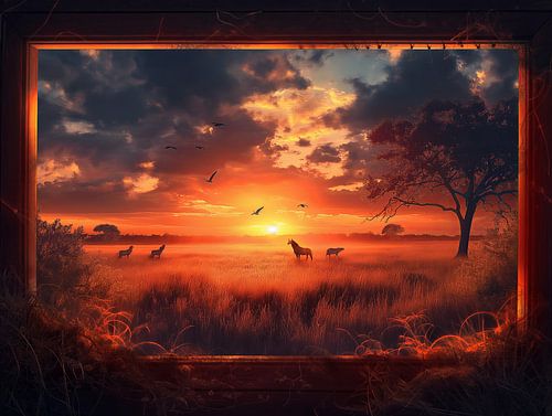 uitzicht uit het raam of natuurlijk kader