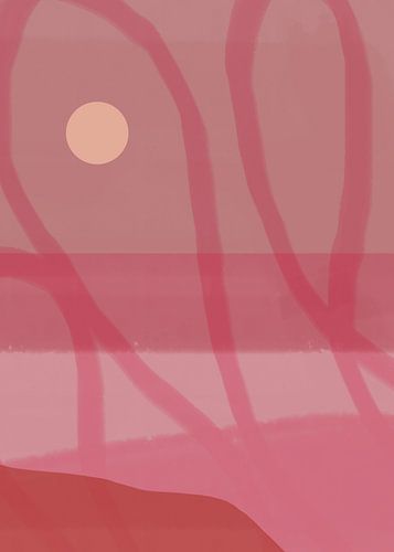 Paysage abstrait minimaliste aux couleurs pastel no. 10
