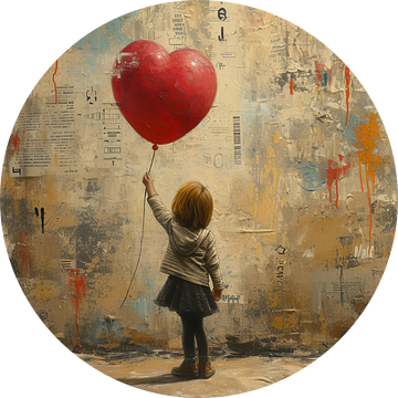 Kind Hart Ballon van Kunst Kriebels