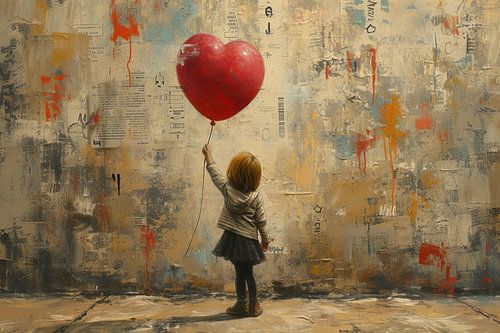 Kind Hart Ballon van Kunst Kriebels