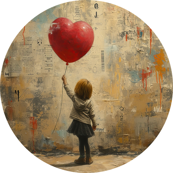 Kind Hart Ballon van Kunst Kriebels