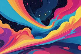 abstract background aurora rainbow by hisam colours