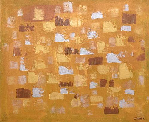 Oker, goud en zilveren vlakken