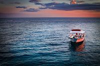 Zonsondergang op zee 